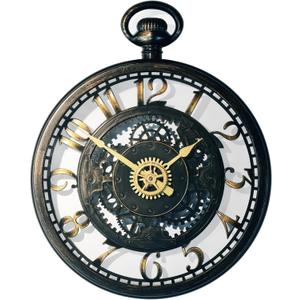 AYRELY 13IN Decorative Wall Clock - Oversized 3D Steampunk Large Wall Clock, Vintage Industrial Steampunk Large Clock for Living Room Dcor (Ring)