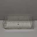 2 Pack Stackable Refrigerator Drawers Pull Out Bins Clear Fridge Drawer Organizer Food Storage Containers Plastic Veggie Fruit Produce Saver for Pantry Kitchen Freezer(M)