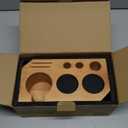 KHAVA Espresso Tamping Station | Wooden Coffee Tamper Station 58 mm | Espresso Organizer & Portafilter Holder | Coffee Station Organizer for Countertop | Espresso Accessories for Coffee Bar, Natural