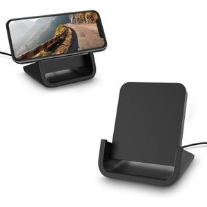 Wireless Charger YUWISS Wireless Charging Stand Cordless Charger 10/7.5/5W Compatible with iPhone 14 13 12/12 /11Pro Max/XR/XS Max/XS/X/8/8Plus Galaxy S22/S21/S9/S9+/S8/S8+ Note (Black)