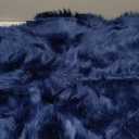 duduta Navy Blue Faux Sheepskin Throw Rug 2x3 ft, Fluffy Shag Fur Chair Cover Small Bedside Dorm Rug Non Slip Machine Washable