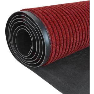 MYOYAY 3'x10' Commercial Runners Entrance Mat Double-Ribbed Carpet Runner with Skid-Resistant PVC Backing Hallway Rug for Indoor Outdoor Home Office, Wine Red