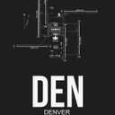 ART.COM Wall Art Print DEN Denver Airport Black by NaxArt, 18" x 24"