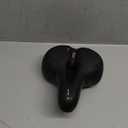 Bike Seat Cushion Compatible with Huffy, Comfortable Wide Bicycle Saddle for Men and Women, Memory Foam, Dual Shock Absorbing and Reflective Strip, Replacement Seat Cushion for Exercise and Road Bike