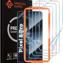 [4-Pack] FANGTIAN for Google Pixel 8 Pro Screen Protector [Not Glass] - Film for Pixel 8 Pro Screen Protector [Fingerprint Compatible][Alignment Tool][7H Hybrid][6.7Inch]