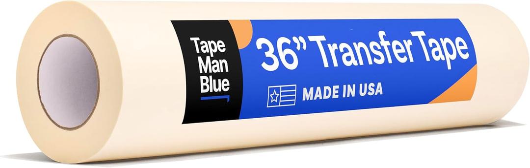 Paper Transfer Tape for Vinyl, 36 inch x 300 feet, Medium-High Tack Application Tape with Layflat Adhesive for Vinyl Letters, Decals, and Graphics
