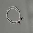 3ft RG6 Coaxial Cable White, 75 Ohm Coax Cable with F Connector & F81 Double Female Coupler, Low Loss High-Speed TV Antenna Extension Cord for HD TV, Satellite & Dish