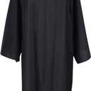 MyGradDay Unisex Matte choir robes for church Baptism Officiant Confirmation Costume,Graduation Gown Pastor & Judges Robe (57, Black)