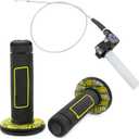 7/8"-22mm Twist Throttle Cable Accelerator Handle Grip Kit Fits for CRF TTR KLX 110 125 150 200 250CC Dirt Pit Bike Mini Bike ATV Handlebars (3-yellow)