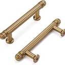 HARPOON 10 Pack Kitchen Cabinet Handles,Vintage Cabinet Bar Pulls, Drawer Handles Classic Home Hardware, 3 inch Hole Center, Champagne Bronze