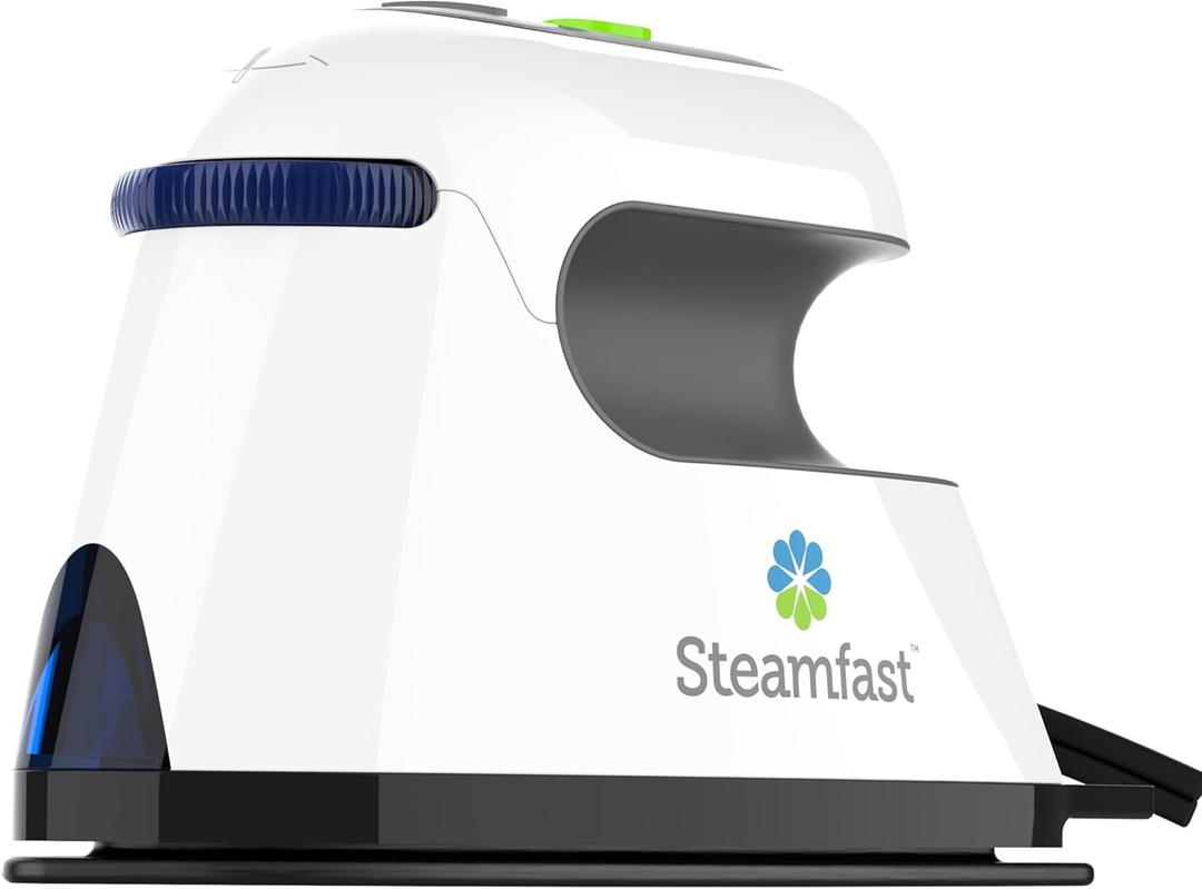 Steamfast Modal Dual-Voltage Craft Steam Iron, Non-Stick Sole Plate Tackles Stubborn Wrinkles, Temperature Control, Quick Heat Time, Portable, Travel Friendly, Easy to Clean, Cord Storage, White