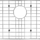 Kitchen Sink Grid and Sink Protectors, Stainless Steel Sink Grids for Bottom of Kitchen Sink Rear Drain with Corner Radius, Stainless Steel 26" x 14"