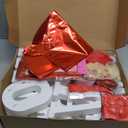 Will You Marry Me Light Up Letters Proposal Decorations, 14Pcs 6.3" Sign with 24Pcs Flameless Heart Candles 2000Pcs Red Artificial Rose Petals 45Pcs Latex Balloons 10Pcs Heart Balloon Valentine's Day