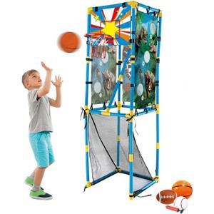 Multi-Functional Arcade Basketball Sports Set for Kids - Includes Bean Bag Toss and Shooting Games - Perfect for Toddler Boys and Girls Ages 3-12
