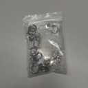 30PCS Metal Lobster Claw Clasps, Lanyard Swivel Snap Hooks with Key Rings, Heavy Duty Metal Keychain Clip, DIY Accessories for Bag Key Chains Connector Jewelry Making (Silver)