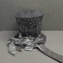 PIKRONSH Christmas Tree Topper, Red Shiny Sequins Top Hat Christmas Tree Top Decoration (Red)