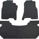 Custom-fit for 2019-2025 Dodge Ram 1500 New Body Crew Cab with Rear Under Seat Storage Box Premium All-Weather Rubber Floor Mats Heavy Duty Set (Black) (not for Classic Body)