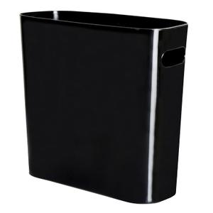 Youngever 1.5 Gallon Slim Can, Plastic Garbage Container Bin, Small Bin with Handles for Home Office, Living Room, Study Room, Kitchen, Bathroom (1 Pack Black)