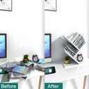Godferyxin Tree Bookshelf, 3-Tier Small Bookcase for Desk – Wood Small Bookshelf with Storage Shelves, Mini Bookcase for Bedroom, Office, White Bookshelf, CDs, Magazines Desktop Book Tree