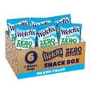 Welch's Zero Sugar Fruity Bites, Mixed Fruit Snack Box, Gluten Free & Sugar Free Snacks, 3oz Snack Packs (Pack of 6) (Best By: 05/22/2026)