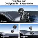 SYNCWIRE for MagSafe Car Mount, [3-Axis Adjustable] Vacuum Magnetic Phone Holder, Replaceable Suction Cup (Dashboard/Windshield), 360 Rotation, Foldable, for iPhone 17-12 Pro/Max/Plus, Carbon-Fiber