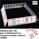 Meonum 4 Pcs 15 Inches Clear Plastic Card Organizer - Clear Card Rack for Seniors & Card Game Accessories