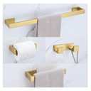 Brushed Gold Bathroom Hardware Set, 4-Piece Bath Towel Bar Set SUS304 Stainless Steel Towel Rack Set for Bathroom, 23.6 inches Bathroom Towel Holder Set Wall Mounted