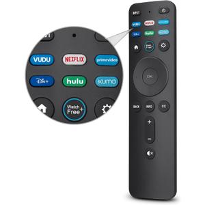 Universal Remote Replacement XRT260 for All VIZIO Smart TV Smartcast 4K P-Series V-Series D-Series M-Series XRT136 XRT140 , with Buttons for Netflix Disney Prime Video Hulu (No Voice Function), For Vizio Tv