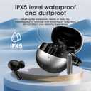 Hybrid Active Noise Cancelling Wireless Earbuds, Noise Cancelling in Ear Headphones for Crystal-Clear Calls & Music, 50H Playtime for Office/Running/Workout (Obsidian)