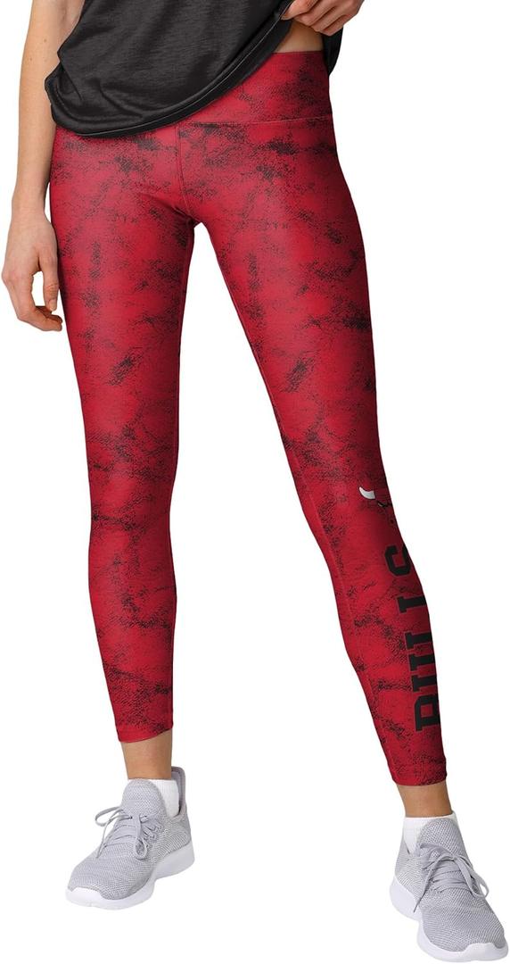 FOCO NBA Womens NBA Team Color Cloud Leggings (Red, S)