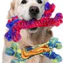 Aelflane 2 Pack Dog Toys for Aggressive Chewers, Indestructible Chew Toys for Dogs, Boredom and Stimulating Best Dog Toys for Medium/Large Breed,Tough Bones for Teeth Cleaning and Training