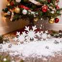 Christmas Decoration - 3PCS Snowflake Signs for Winter Decorations Farmhouse Rustic Wooden Snowflake Blocks for Tiered Tray, Mantel and Table Centerpiece Ornaments