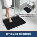 Arotive Bathroom Rugs 30" x 20", Ultra Soft Absorbent Chenille Bath Rugs, Non-Slip Rubber Backing, Machine Washable Bath Mats for Bathroom Floor, Tub and Shower, Home Decor Accessories, Black