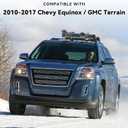 Roof Rack Cross Bars Compatible with 2010-2017 Chevy Equinox & Terrain, Aluminum Crossbars Cargo Carrier Rooftop Luggage Kayak Bicycles Canoe Snowboard