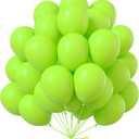 PartyWoo Lime Green Balloons 50 pcs 12 Inch Neon Latex Helium Balloons for Graduation Halloween Safari Dinosaur Summer Weddings Baby Showers Birthday Party Decorations Green-Y6