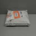 Melodieux 100% Blackout White Linen Curtains 84 Inches Long for Bedroom Living Room, Elegant Farmhouse Thermal Insulated Room Darkening Grommet Lined Drapes Burlap Textured, 52x84 inch, 2 Panels