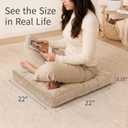 Floor Pillows Set of 2, Velvet Meditation Cushion for Adults, 22" Square, 2pack