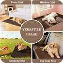 MYSKY HOME 100% Waterproof Couch Cover, Couch Covers for Dogs, Non Slip Couch Covers for Sectional Sofa, Couch Cover for 3 Cushion Sofa, Sofa Covers Washable Dog Bed Cover, Chocolate, 35"x70.9"