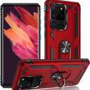 ADDIT S20 Ultra Case, Phone Case for Samsung Galaxy S20 Ultra Case, with Kickstand Ring, Adjustable Stand, Military Grade, Heavy Duty Protection, Shockproof, Anti-Fingerprint, Support Magnet Car Mount, Red
