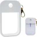 2 x Silicone Case Compatible with Touchland Hand Sanitizer Spray 1 FL. OZ./30 mL, Stylish Hand Sanitizer Mist Accessory with Portable Keychain (White, 1 Pack)