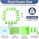 Inflatable Floating recliner, Buoyancy Inflatable Bed Float Lounge Chair, Water Hammock for Beach, Swimming Pool, Vocation Green