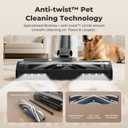CANDY Cordless Vacuum Cleaner,65Mins Stick Vacuum Cleaners for Home,400W/190AW Powerful Suction,Anti-Tangle,LED Display,Self-Standing,One-Click Clean,Handheld,Hardwood Floor/Carpet/Pet Hair,CVS30