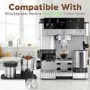 Portafilter Holder with Ninja Coffee Machines, Silicone Tamping Mat Compatible for Ninja Luxe Cafe ES601 ES701 (Black)