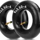 HIAORS 9x3.50-4 2.80-4 2.50-4 Inner Tubes with Bent Metal Valve Stem for Hand Trucks Utility Cart Lawn Mowers Wheelbarrows Dollys Razor E300 Scooters Skateboard Go Kart ATV TTR50 Parts 2 Pack