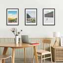 Picrit 14x20 Picture Frame 3 Pack, Black Poster Frame, Display Poster 12 x 16 with Mat or 14 x 20 without Mat for Horizontal or Vertical Wall Mounting
