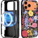 for iPhone 17 Pro Case Compatible with MagSafe, Floral Flowers