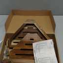 Boulphia Shower Foot Rest 13.8in, Bamboo Shower Stool for Shaving Legs, Waterproof Corner Shower Stool with Storage Shelf, Shower Foot Stool for Inside Small Shower Spaces