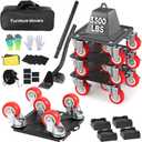 Heavy Duty Furniture Dolly with 5 Wheels, 3300 lbs Load Capacity for Easy Moving and Storage, Furniture Lift Mover Tool Set Perfect for Heavy Home or Office - Made of Premium Carbon Steel(4 Packs)