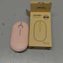 TECKNET Bluetooth Mouse, 2.4G Silent Wireless Mouse for 2 Modes(BT3.0/5.0+2.4Ghz), Contoured Grip with USB Receiver, Quiet Click Portable Compatible with PC, Chromebook, Mac  Pink