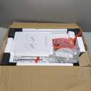 End Table with Charging Station, Fluted Nightstands Set of 2,Modern Bedside Table with Drawer and Storage Shelf, Wood End Table Mid Century Night Stands for Bedroom Living Room(White+Oak)